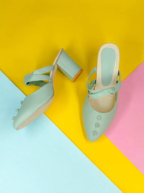 

Sayera Women Green Block Mules