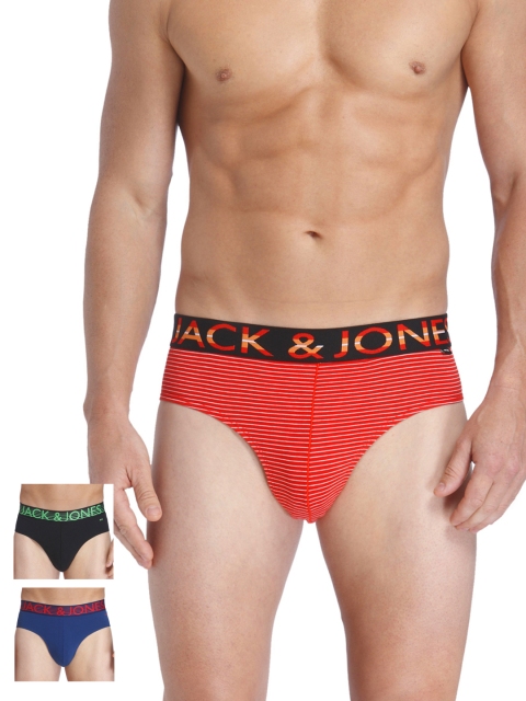 

Jack & Jones Men Pack of 3 Briefs 1971064001, Red