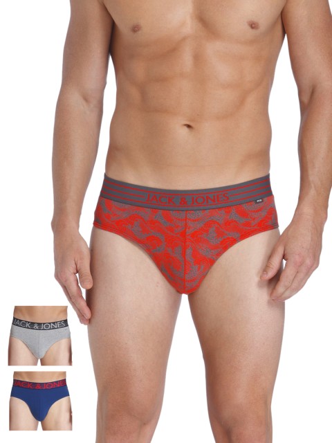 

Jack & Jones Men Pack of 3 Briefs 1971054001, Blue