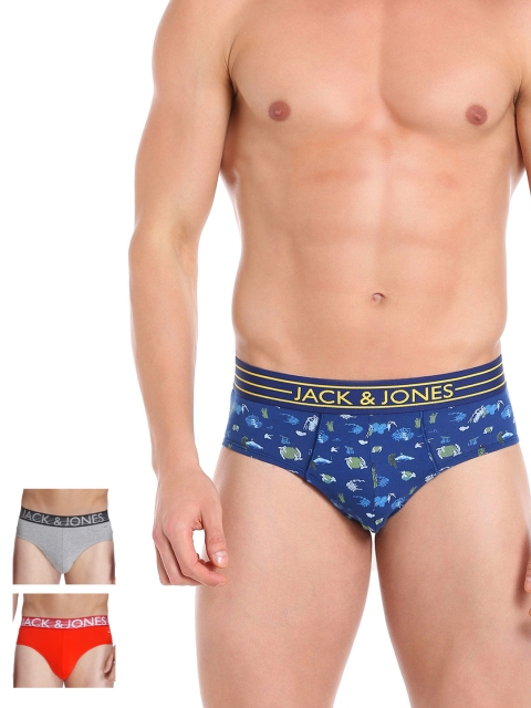 

Jack & Jones Men Pack of 3 Briefs 1971060001, Blue