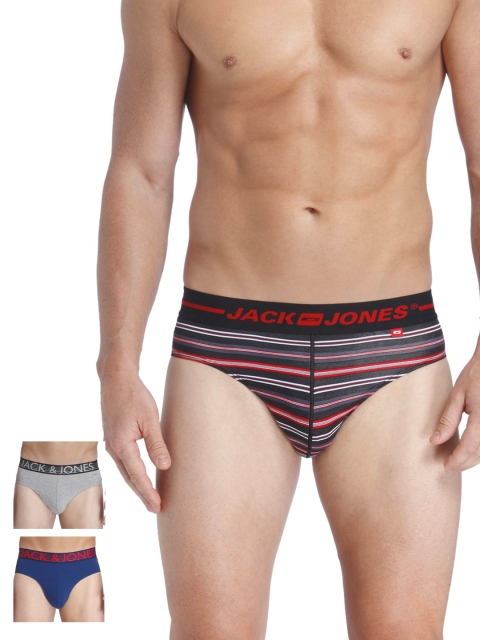 

Jack & Jones Men Pack of 3 Briefs 1971056006, Blue