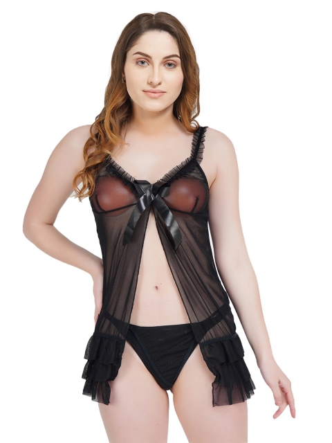 

COLOR STYLE Black Baby Doll with High-Low