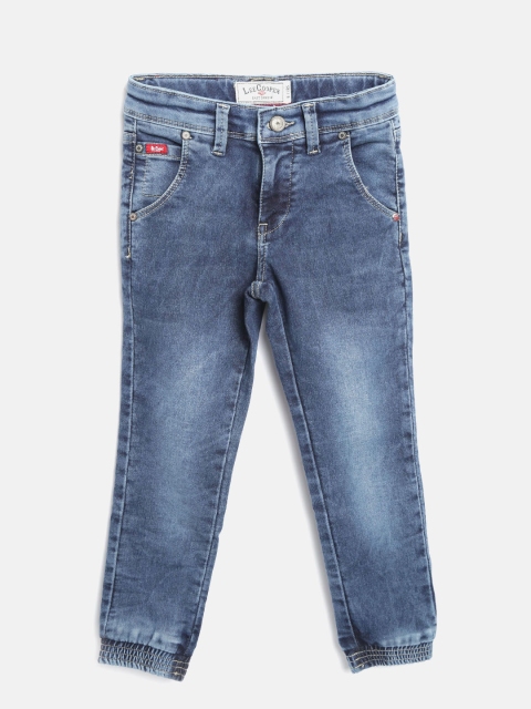 

Lee Cooper Boys Blue Slim Fit Mid-Rise Clean Look Stretchable Joggers
