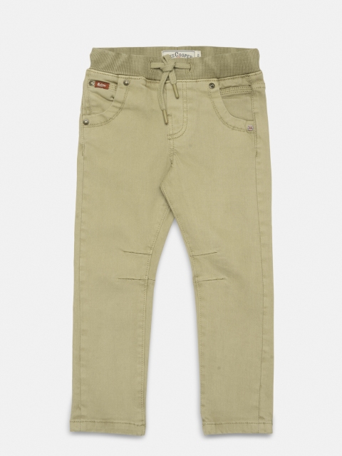 Lee Cooper Boys Beige Slim Fit Clean Look Stretchable Jeans available at myntra for Rs.769