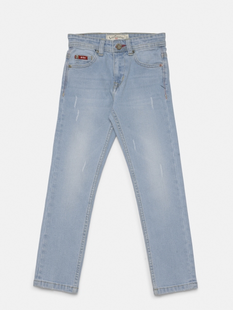Lee Cooper Boys Blue Slim Fit Mid-Rise Low Distress Stretchable Jeans available at myntra for Rs.749