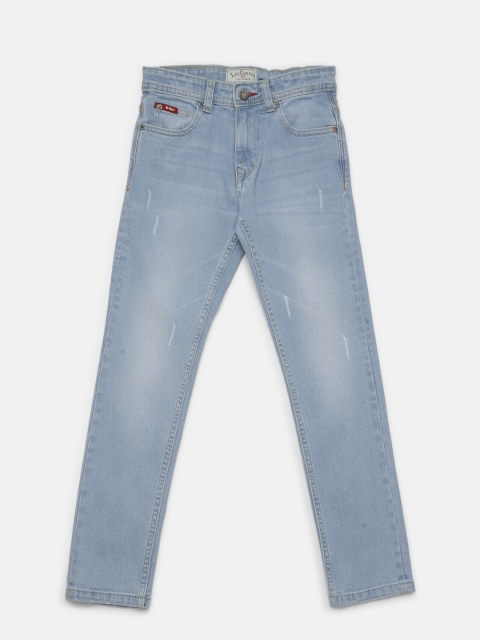 Lee Cooper Boys Blue Slim Fit Mid-Rise Low Distress Stretchable Jeans available at myntra for Rs.764