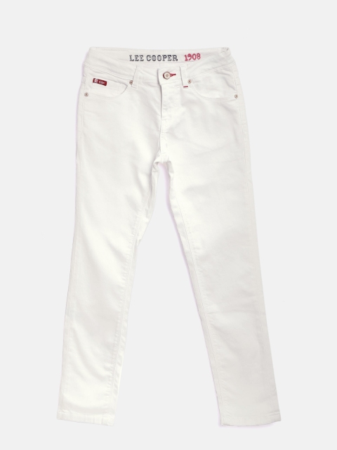 Lee Cooper Girls White Annie Slim Fit Stretchable Jeans available at myntra for Rs.749