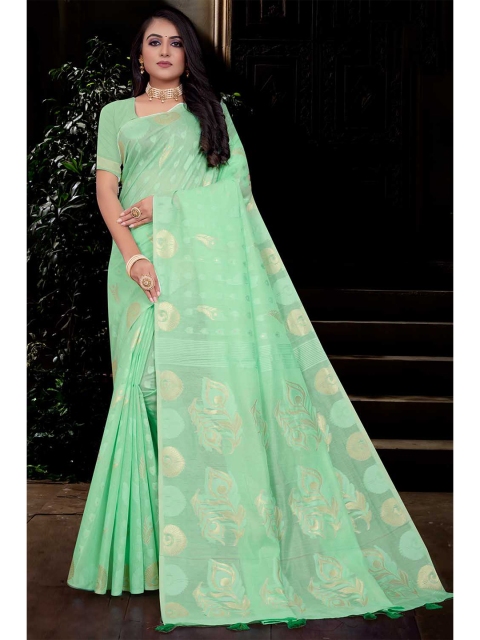 

KARAGIRI Green Woven Design Saree