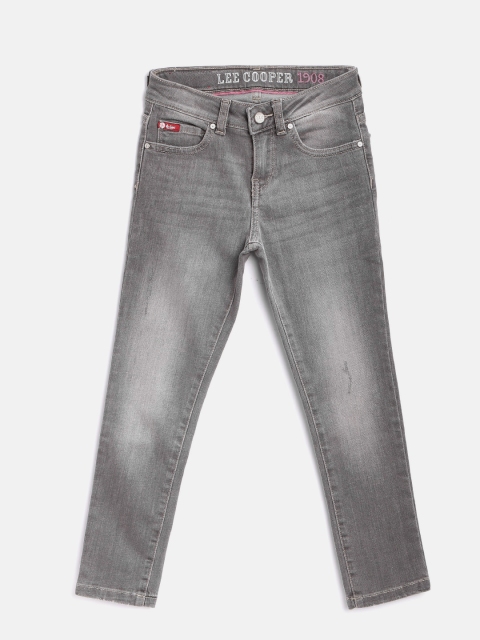 Lee Cooper Girls Grey Annie Slim Fit Stretchable Jeans available at myntra for Rs.699