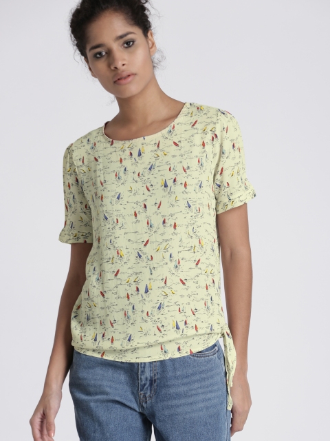 

Chemistry Women Off-White Printed Top