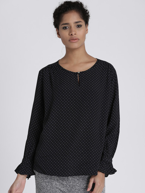 

Chemistry Women Black Printed Top