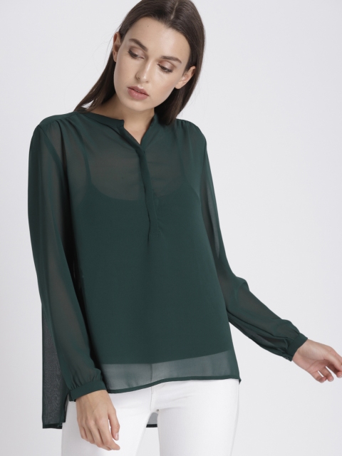 

Chemistry Women Green Solid Top