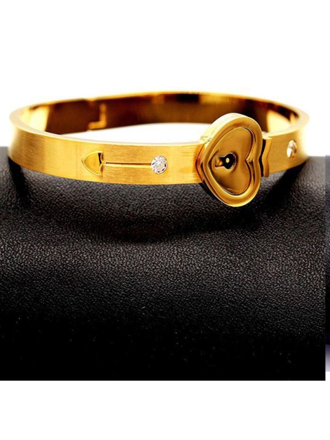 

UNIVERSITY TRENDZ Unisex Gold-Toned Gold-Plated Bangle-Style Bracelet