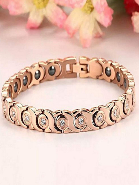

UNIVERSITY TRENDZ Women Rose Gold-Plated Link Bracelet