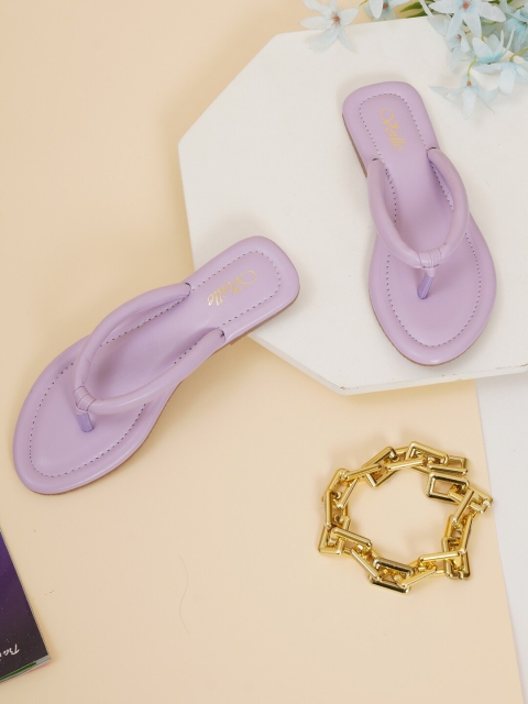 

VEILLE Women Purple T-Strap Flats