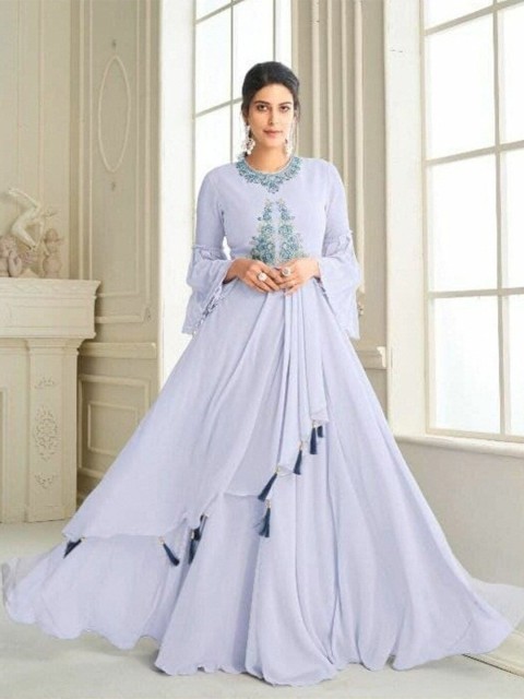 

APNISHA Grey Georgette Maxi Dress