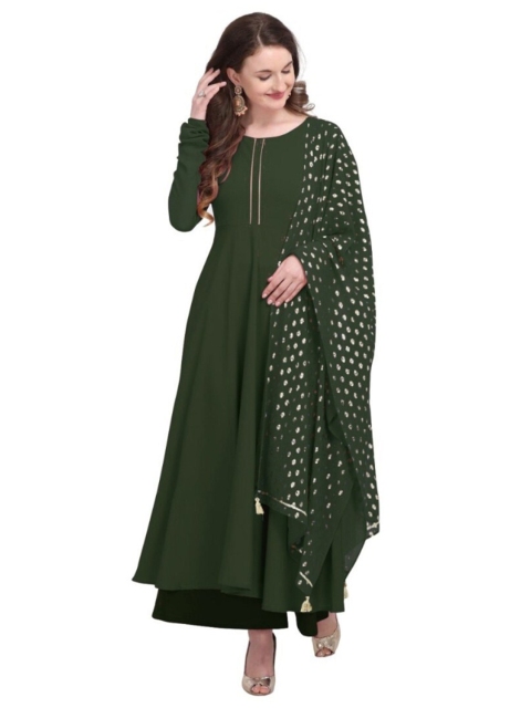 

APNISHA Women Green Solid Maxi Dress