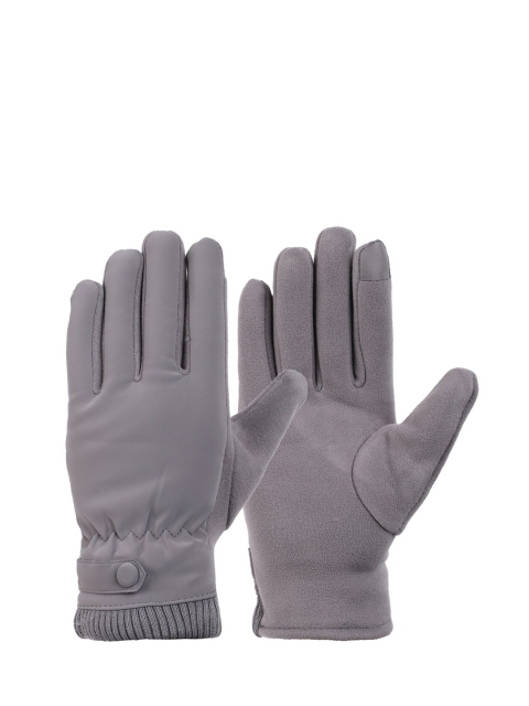 

ELLIS Grey Solid Winter Gloves