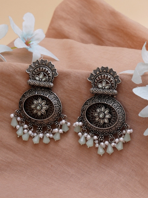 

KARATCART Lime Green Classic Drop Earrings
