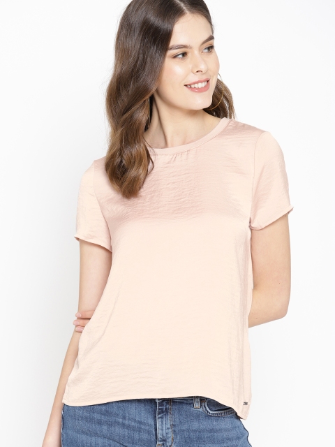 

Vero Moda Women Peach-Coloured Solid Top