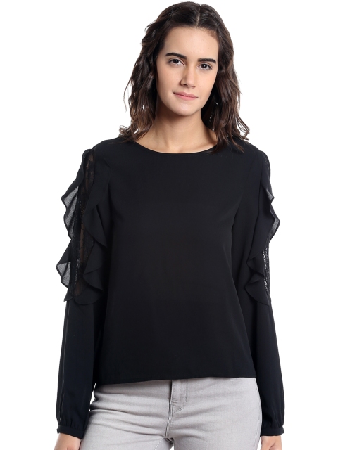 

Vero Moda Women Black Solid Top