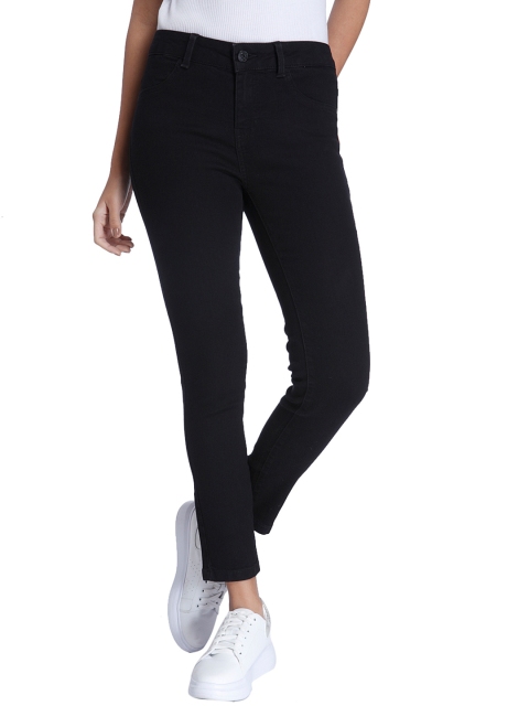 

Vero Moda Women Black Skinny Fit Mid-Rise Clean Look Stretchable Jeans