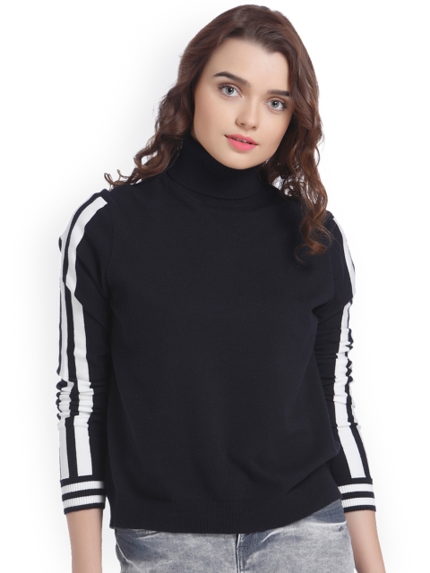 

Vero Moda Women Black Solid Pullover