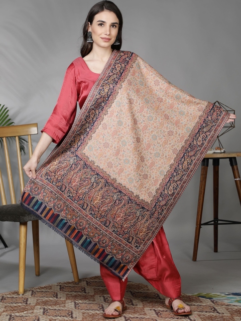 

Moda Chales Women Blue Paisley Kani Weave Woolen Shawl