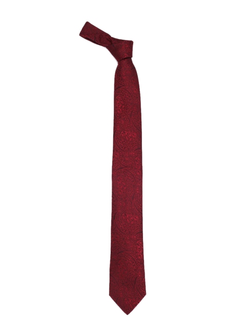 

Arrow Men Maroon Red Printed Tie and Pocket Square Set