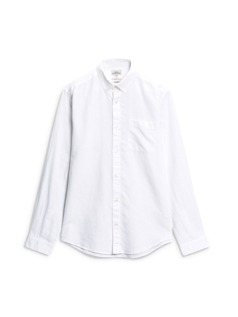 

next Men White Regular Fit Solid Casual Shirt