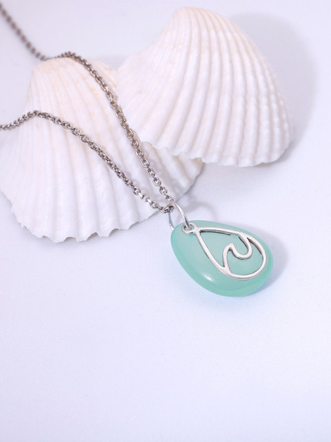 

GIVA 92.5 Sterling Silver Rhodium-Plated Pendant With Link Chain