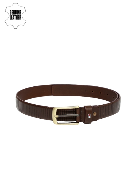 

Tommy Hilfiger Men Brown Genuine Leather Textured Belt