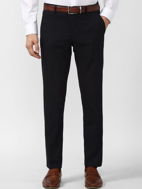 

Peter England Men Black Slim Fit Trousers