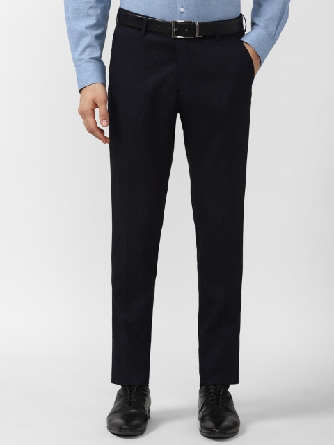 

Peter England Men Black Slim Fit Formal Trousers