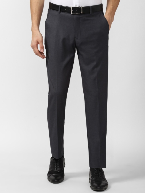 

Peter England Elite Men Grey Slim Fit Trousers