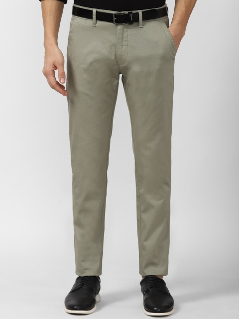 

V Dot Men Olive Green Slim Fit Chinos Trousers