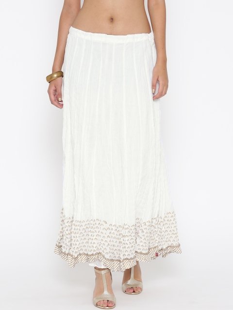

Biba White Flared Maxi Skirt