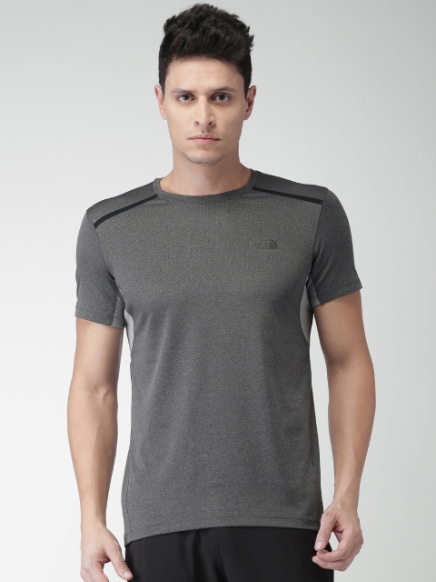

The North Face Men Grey Solid Round Neck T-shirt