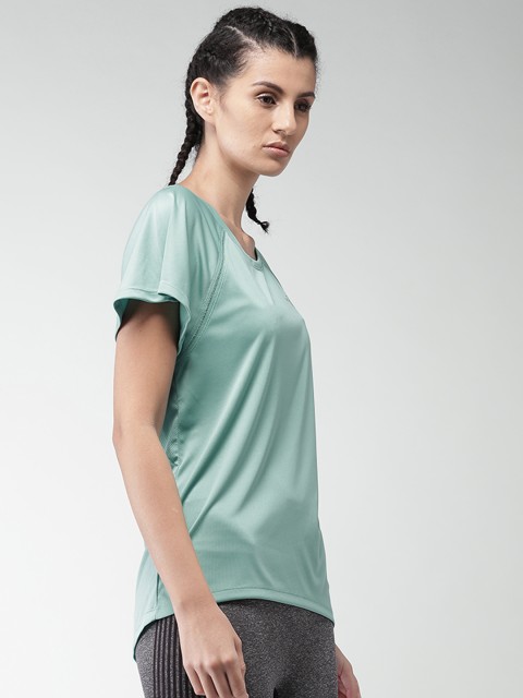 

The North Face Women Green Solid Round Neck T-shirt