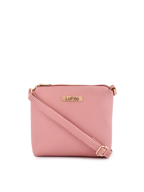 

LaFille Pink PU Structured Sling Bag