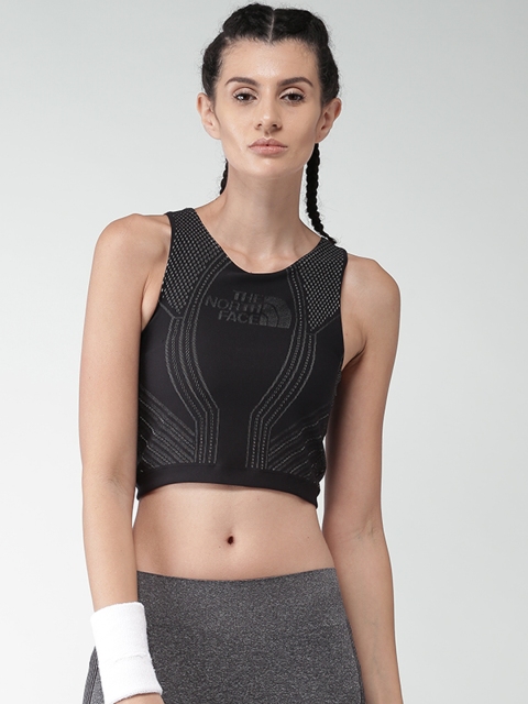 

The North Face Women Black Self-Design Crop Top