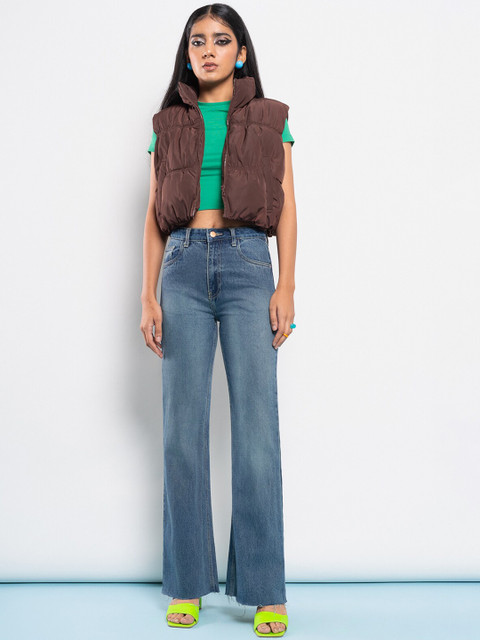 

FREAKINS Women Blue Solid Bootcut High-Rise Light Fade Jeans