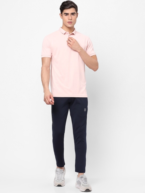 

MOZAFIA Men Peach-Coloured & Navy Blue T-shirt With Trousers