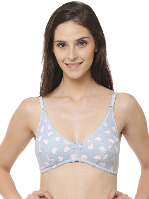 

Clovia Blue Printed Non-Wired Non Padded Everyday Bra