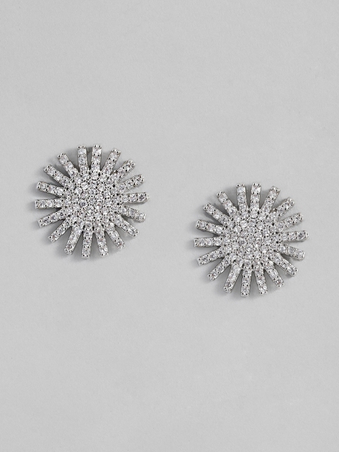 

Peora Silver-Plated Floral Studs Earrings