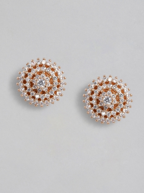 

Peora Rose Gold-Plated Floral Studs Earrings