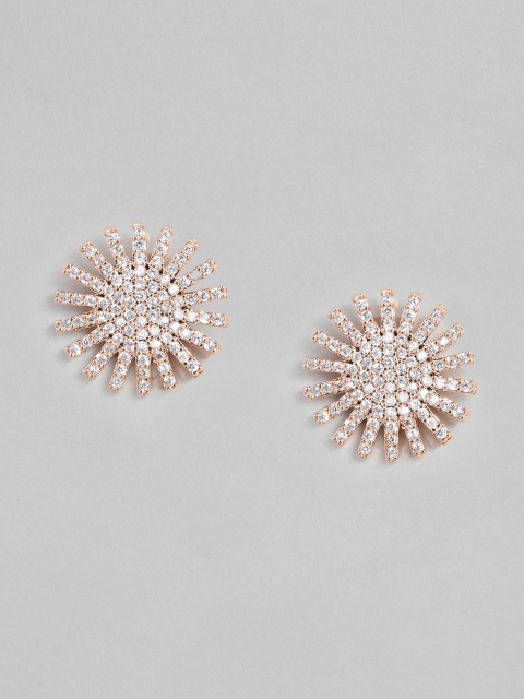 

Peora Rose Gold-Plated Floral Studs Earrings