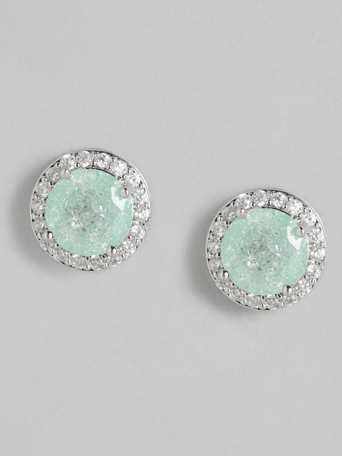 

Peora Silver-Plated Floral Studs Earrings, Sea green
