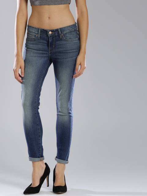 

Levis Women Blue Skinny Fit Mid-Rise Clean Look Stretchable Jeans 711