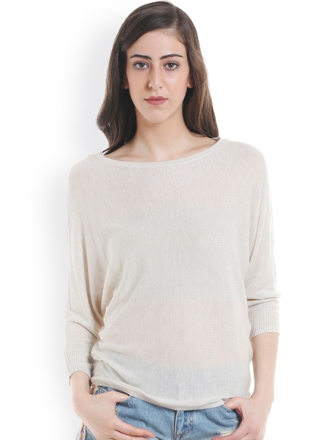 

ONLY Women Beige Solid Styled Back Top